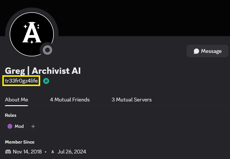 Discord username example